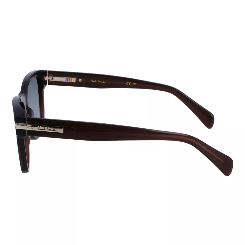 Paul Smith Gafas de sol unisex P23601SHOWIT montura negra rectangular cristales gris oscuro 55-19-145