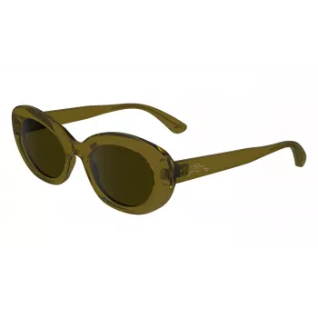 Longchamp LO756S Gafas de sol mujer rectangulares, montura Havana, cristal degradado marrón, 50/21/140 mm LO756S5021200