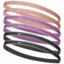 Nike Swoosh Sport Metallic Gomas de pelo pack de 6 - melocotón, rosa, gris