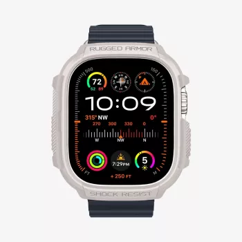 Spigen Rugged Armor funda para Apple Watch Ultra 1/2/3 (49mm) - Dune Beige