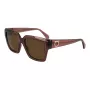 Ferragamo gafas de sol mujer SF2014S-511 rectangulares, montura Havana, lentes Gradient Brown, 54mm