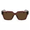 Ferragamo gafas de sol mujer SF2014S-511 rectangulares, montura Havana, lentes Gradient Brown, 54mm