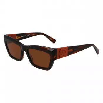 Longchamp LO763S-211 gafas de sol mujer, montura Havana, lente marrón degradada, 53mm