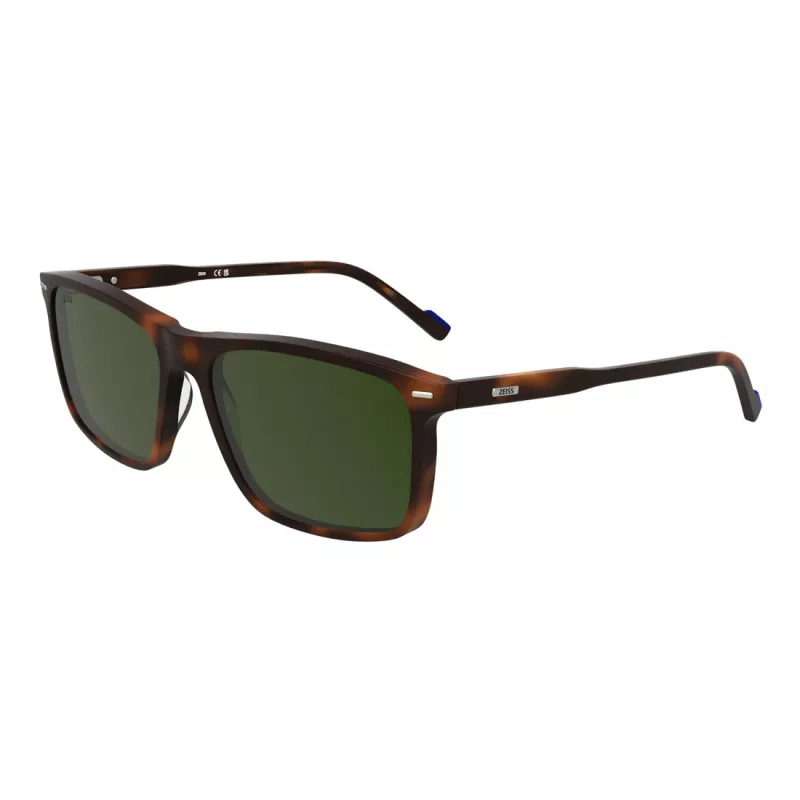 ZEISS gafas de sol hombre ZS25555S-230 rectangulares, montura Havana, lentes marrones, 58-17-145
