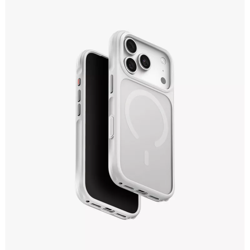 UNIQ Veren MagClick funda con carga para iPhone 18 Pro / 17 Pro – burdeos
