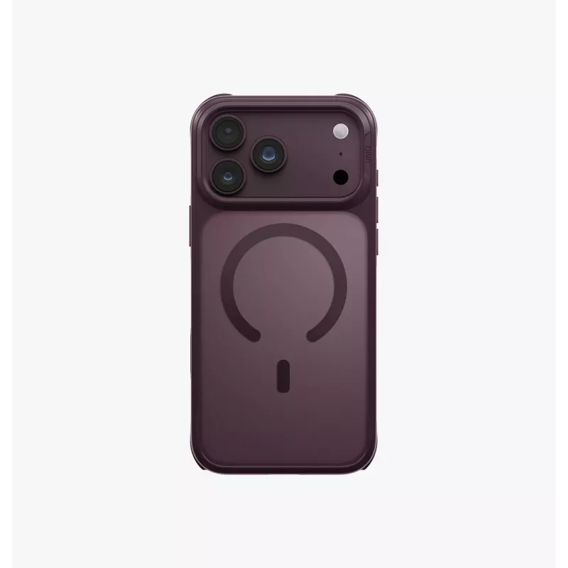 UNIQ Veren Magclick funda con carga para iPhone 18 Pro Max / 17 Pro Max – burdeos