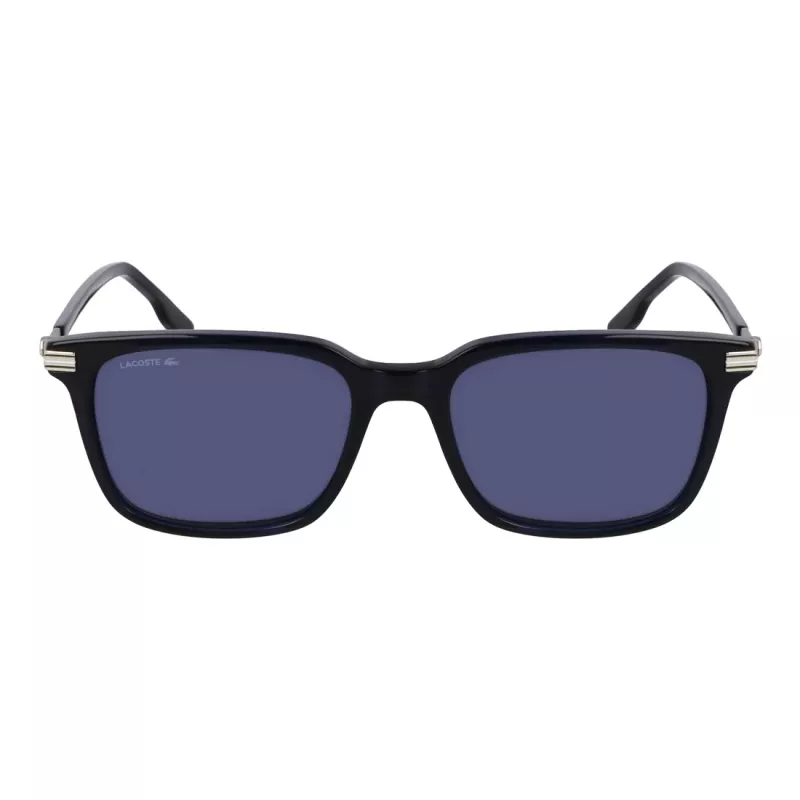 Lacoste gafas de sol hombre L6035S-410 rectangulares, montura azul, lentes grises, 53mm