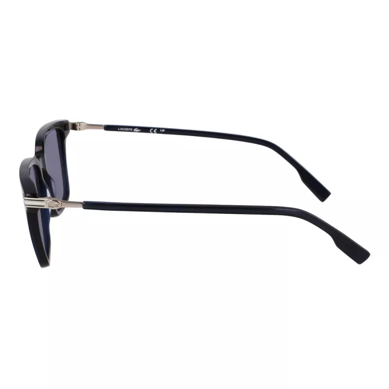 Lacoste gafas de sol hombre L6035S-410 rectangulares, montura azul, lentes grises, 53mm