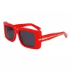 Ferragamo SF2032S-600 gafas de sol mujer estilo cat-eye, montura roja, lentes grises degradadas, 55/19/140 mm