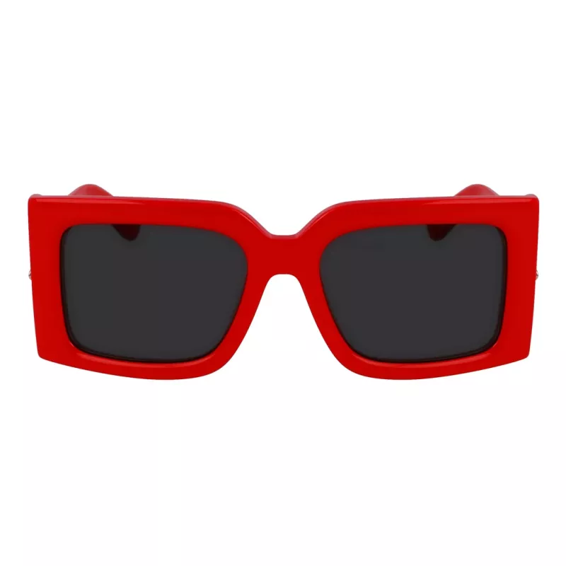 Ferragamo SF2032S-600 gafas de sol mujer estilo cat-eye, montura roja, lentes grises degradadas, 55/19/140 mm