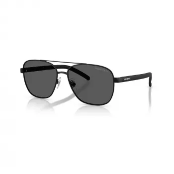 Arnette AN30877538359 Gafas de sol de hombre, polarizadas, montura negra mate, lentes grises, 59/18/145 mm