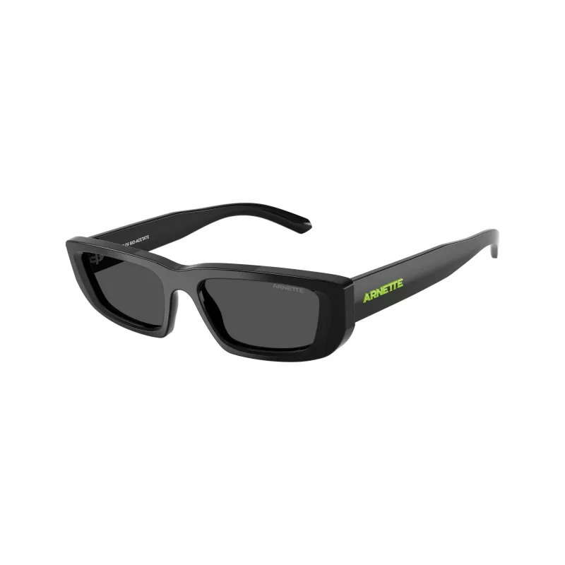 Arnette AN4357-121487 Gafas de sol de hombre, rectangulares, montura negra mate, lentes grises, 53/17/145 mm