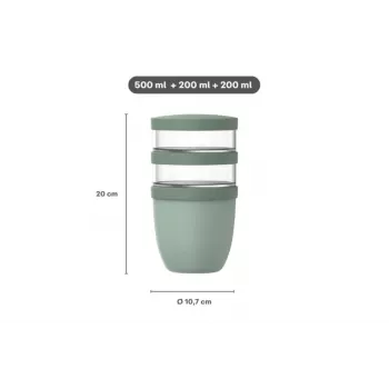 MEPAL Recipiente isotérmico para alimentos Thermo Lunchpot Ellipse Nordic Sage 700 ml 107658094700