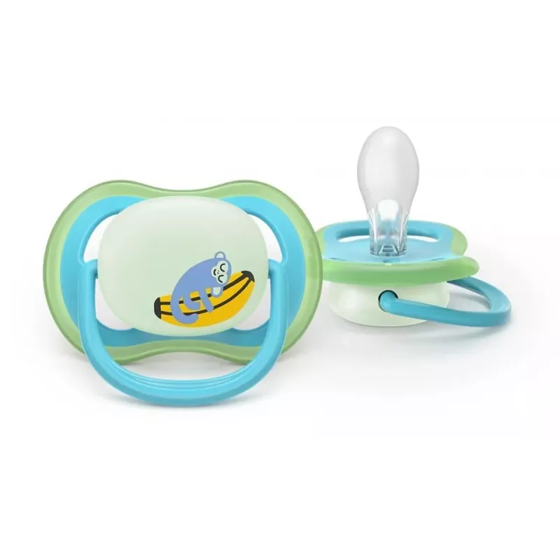 Philips Avent Ultra Air Night chupete 6-18 meses, pack de 2, niño, luminoso en la oscuridad