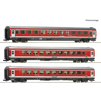 Roco 6200096 H0 set de 3 piezas München-Nürnberg-Express de DB AG