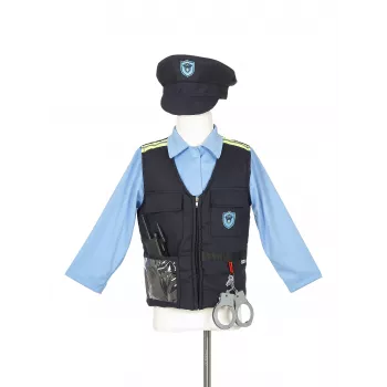 Souza! disfraz de policía con sombrero y accesorios, edad 4-7