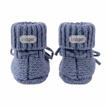 Lodger Slipper Merino Wool zapatillas de casa para bebé, Storm, 0-6 meses