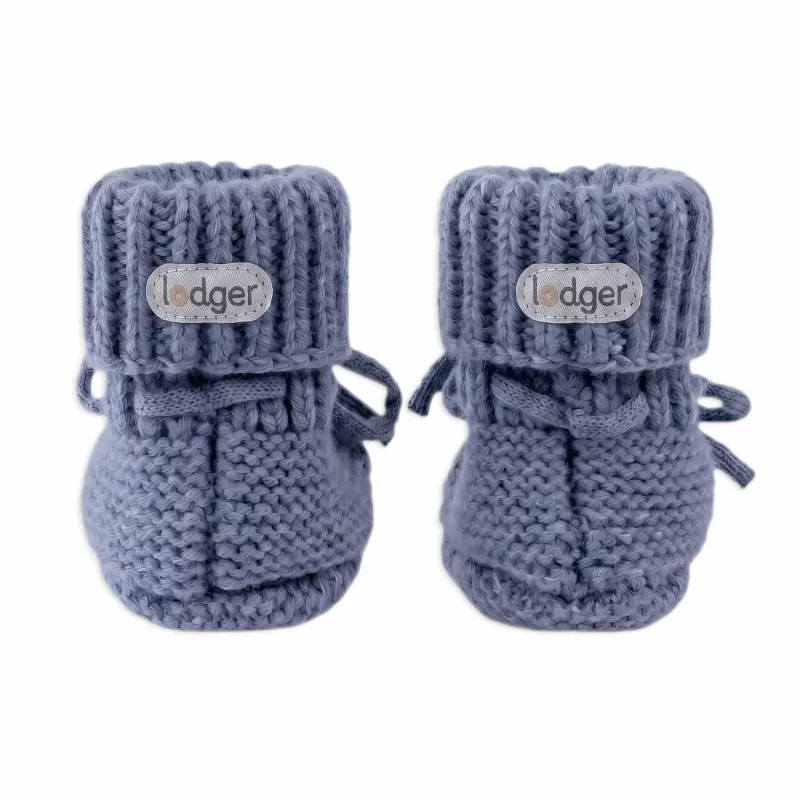 Lodger Slipper Merino Wool zapatillas de casa para bebé, Storm, 0-6 meses