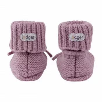 Lodger zapatilla de casa Merino Wool botines para bebé, Mauve, 0-6 meses