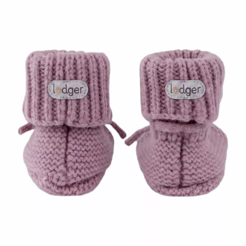 Lodger zapatilla de casa Merino Wool botines para bebé, Mauve, 0-6 meses