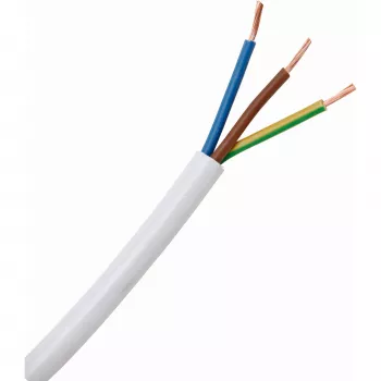 HEINRICH KOPP H05VV5-F 3G 1mm² cable flexible de PVC blanco resistente al aceite 10m 151710849