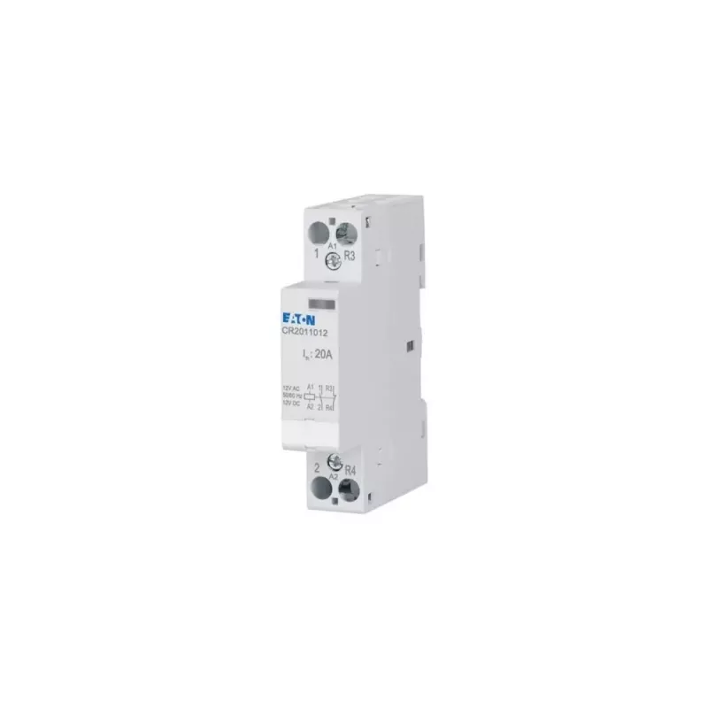 Eaton CR2011012 Contactor de instalación 12V AC/DC 20A 1NO+1NC 2 polos 193906