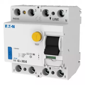 Eaton PXF-63/4/003-B interruptor diferencial, 63 A, tetrapolar, 30 mA, tipo B 300302