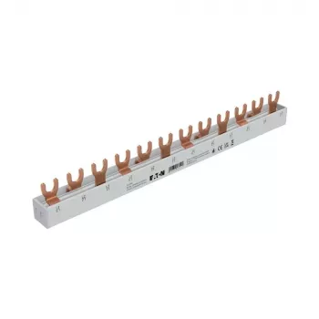 Eaton Barra colectora de horquilla trifásica EVGK-3PHAS/12MODUL, 63A, 12 módulos, 10mm², para xPole MCBs/RCDs (EP-501069)