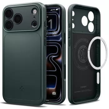 Spigen Thin Fit Funda MagSafe para iPhone 18 Pro Max / 17 Pro Max - Abyss Green