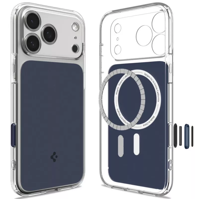 SPIGEN Ultra Hybrid T MagSafe iPhone 17 Pro Max / 18 Pro Max negro mate azul