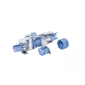 Wirewin WKS FK RJ45 KAT6A conector RJ45 de campo, Cat6A, apantallado, sin herramientas, zamak, contactos dorados, para 22-24 AWG, cable de 6-9 mm