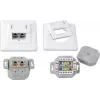 Wirewin DD-TRIO-K5E UP2 WS toma de datos empotrable Cat5e apantallada, 2x RJ45, LSA, blanco puro