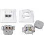 Wirewin DD-TRIO-K5E UP2 WS toma de datos empotrable Cat5e apantallada, 2x RJ45, LSA, blanco puro