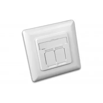 Wirewin DD-TRIO-K5E UP2 WS toma de datos empotrable Cat5e apantallada, 2x RJ45, LSA, blanco puro