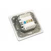 Wirewin DD-TRIO-C6 UP2 WS CAT6 toma de datos empotrable blindada, 2 puertos, LSA, blanco puro RAL 9010