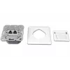 Wirewin DD-TRIO-C6 UP2 WS CAT6 toma de datos empotrable blindada, 2 puertos, LSA, blanco puro RAL 9010