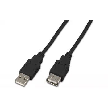 Wirewin USB A-A MF 0.15 SW cable alargador USB 2.0, 0,15 m, negro