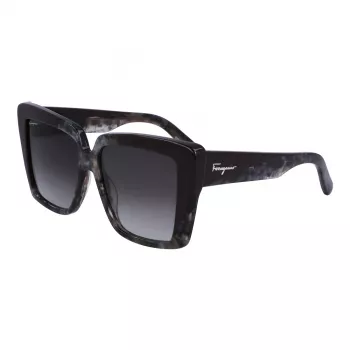 Ferragamo gafas de sol de mujer SF1060S-21 mariposa, havana/marrón degradado, 55mm