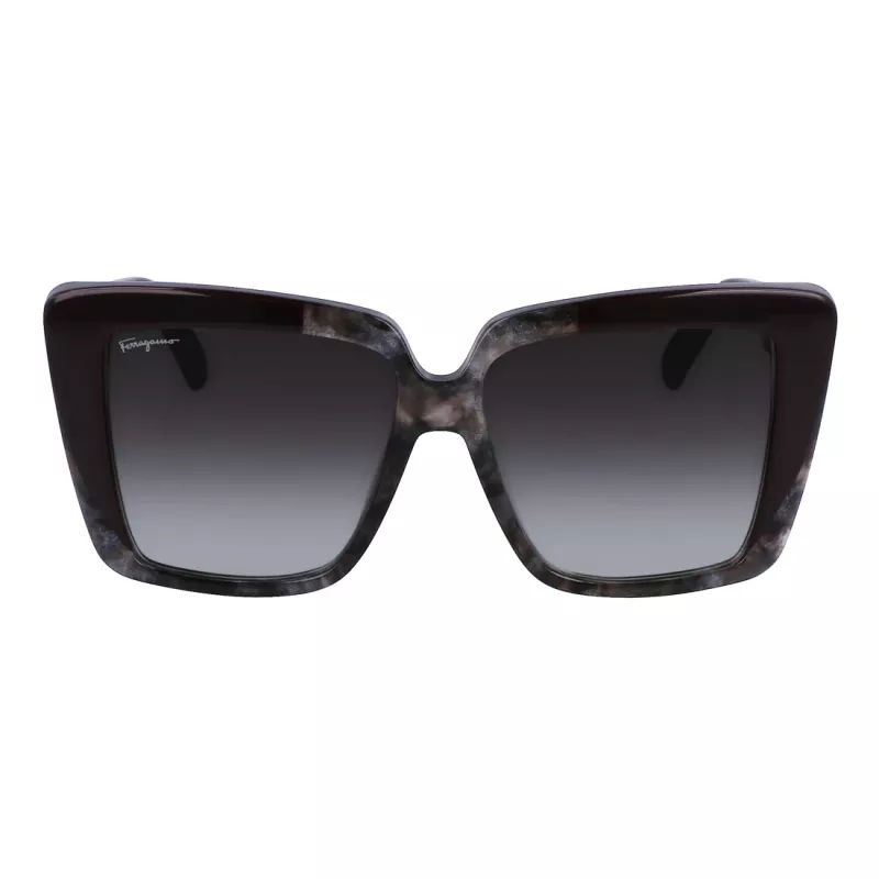 Ferragamo gafas de sol de mujer SF1060S-21 mariposa, havana/marrón degradado, 55mm