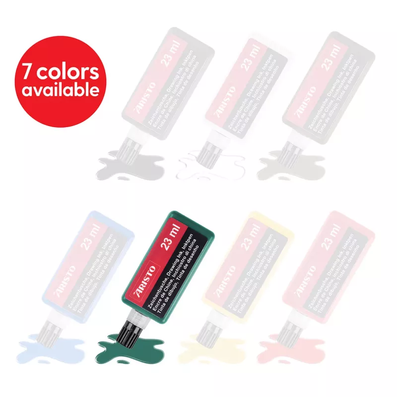 ARISTO tinta de dibujo verde 23 ml, 1 frasco (AR64807)