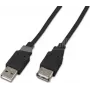 Wirewin USB A-A MF 0.5 SW cable alargador USB 2.0, 0,5 m, negro