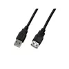 Wirewin USB A-A MF 0.5 SW cable alargador USB 2.0, 0,5 m, negro