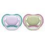 Philips Avent chupete Ultra Air 0-6 meses, pack de 2, niña rosa/lila, SCF085/24