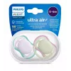 Philips Avent chupete Ultra Air 0-6 meses, pack de 2, niña rosa/lila, SCF085/24