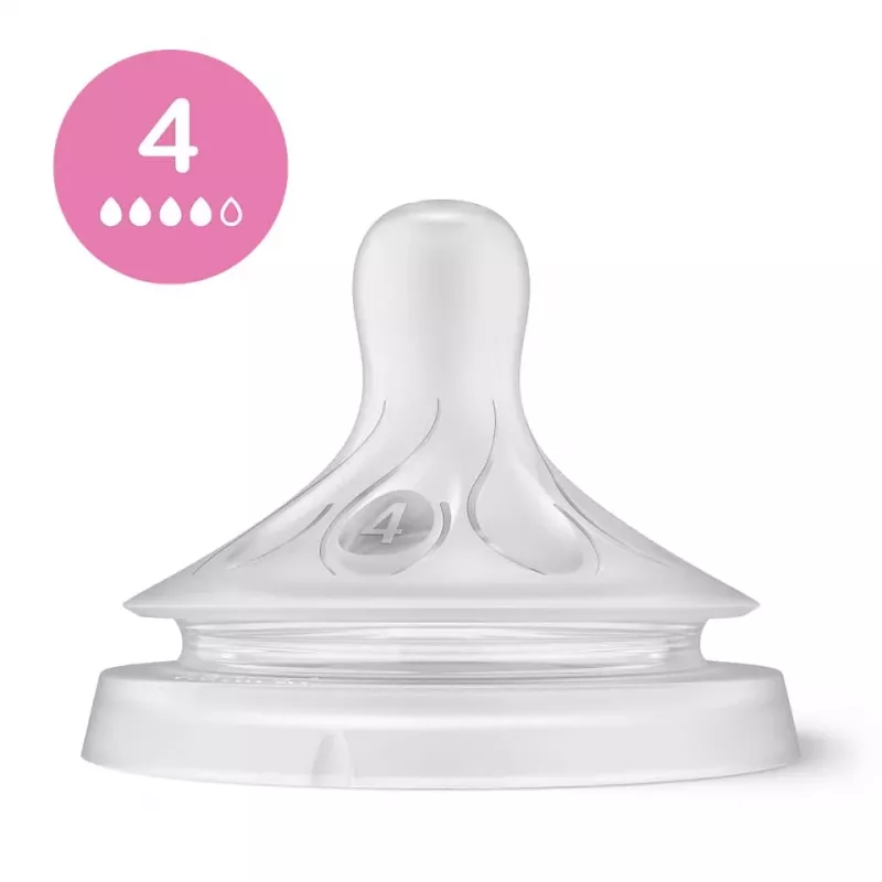 Philips Avent set de tetinas de silicona para biberones Natural Response (pack de 3, flujo 3, 1+ meses)