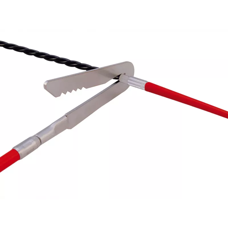 Runpotec set de ganchos de captura, 4 uds., acero inoxidable, rosca RTG Ø 6 mm, para sistemas de tracción de cables y varillas de fibra óptica (20614)