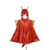 Souza! disfraz de capa de dragón rojo con capucha y máscara para niños 4-7 años