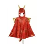 Souza! disfraz de capa de dragón rojo con capucha y máscara para niños 4-7 años