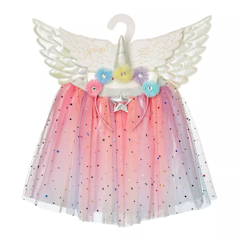 Souza! Set de disfraz Celestia – falda, diadema y alas para niñas 5-7 años