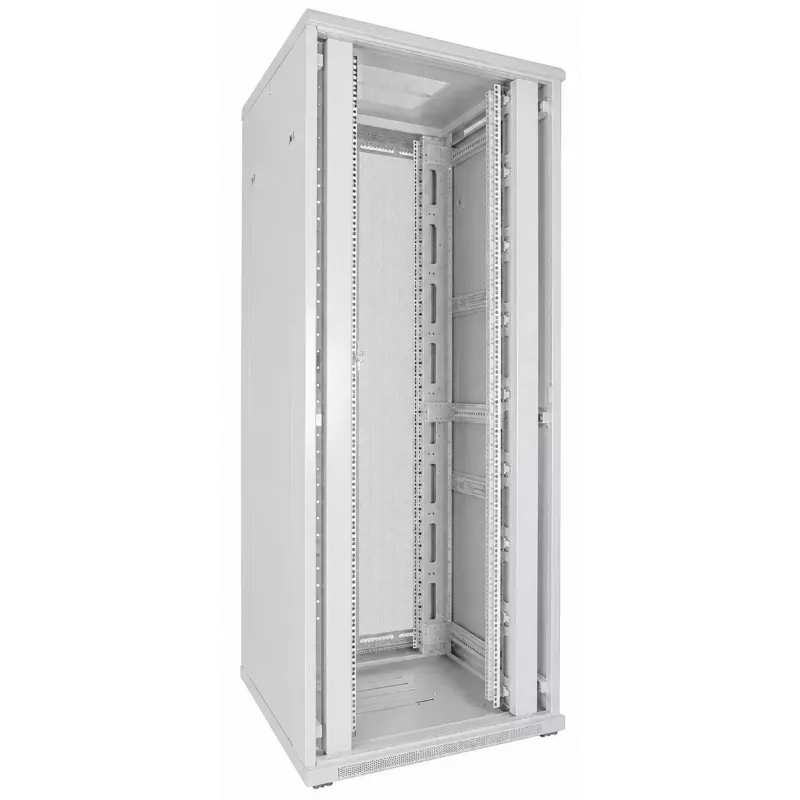 DSIT armario rack de servidor 42U 19 pulgadas 800x800x2000mm blanco, puertas dobles perforadas frontal y trasera DS8842DD-W